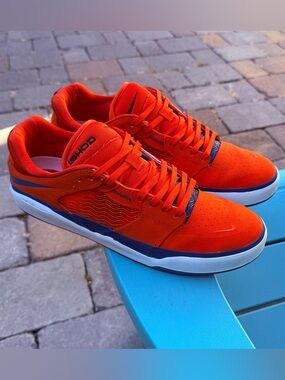 Mens Nike SB Ishod Wair Premium ‘Orange Blue Jay’ Skateboard Shoes – US Size 11